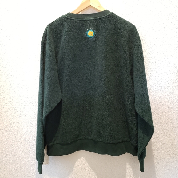 Vintage Disney's Winnie the Pooh Embroidered Fleece Sweatshirt Men's sz S Green - Picture 4 of 5